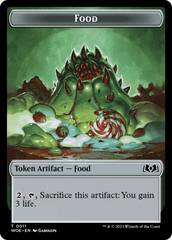 Rat // Food (0011) Double-Sided Token [Wilds of Eldraine Tokens] | Exor Games New Glasgow