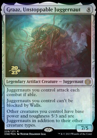 Graaz, Unstoppable Juggernaut [Phyrexia: All Will Be One Prerelease Promos] | Exor Games New Glasgow