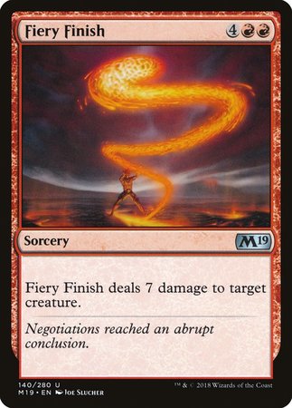 Fiery Finish [Core Set 2019] | Exor Games New Glasgow