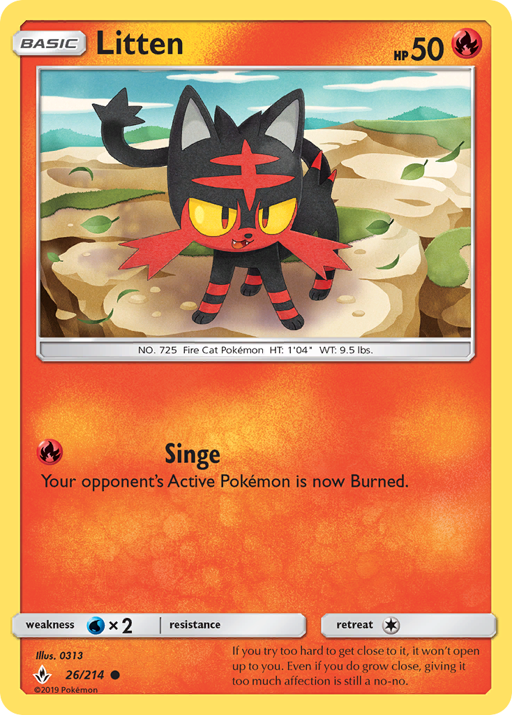 Litten (26/214) [Sun & Moon: Unbroken Bonds] | Exor Games New Glasgow