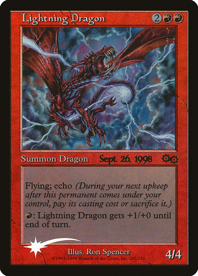 Lightning Dragon [Urza's Saga Promos] | Exor Games New Glasgow