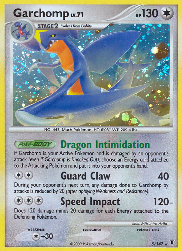 Garchomp (5/147) (Cracked Ice Holo) (Theme Deck Exclusive) [Platinum: Supreme Victors] | Exor Games New Glasgow