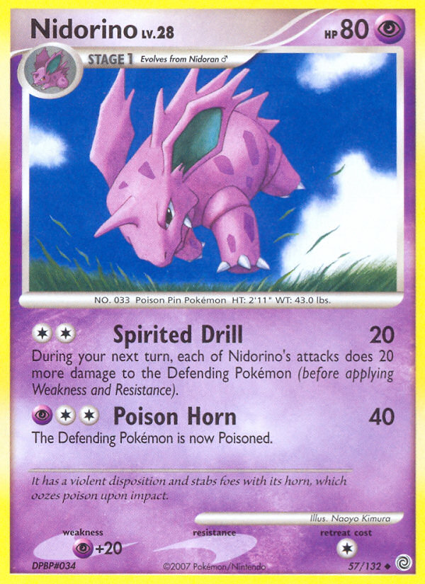 Nidorino (57/132) [Diamond & Pearl: Secret Wonders] | Exor Games New Glasgow