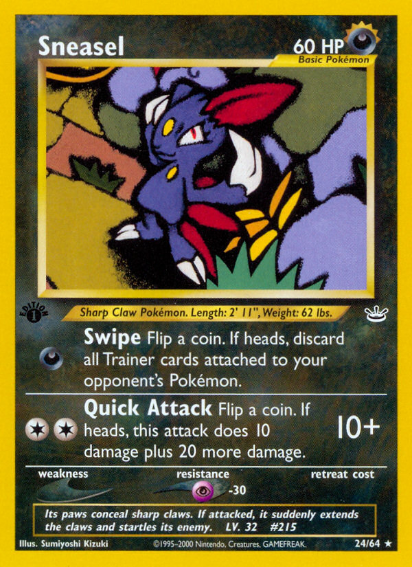 Sneasel (24/64) [Neo Revelation 1st Edition] | Exor Games New Glasgow