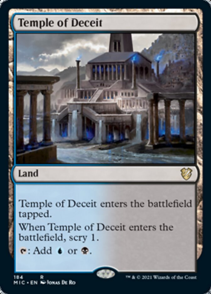 Temple of Deceit [Innistrad: Midnight Hunt Commander] | Exor Games New Glasgow