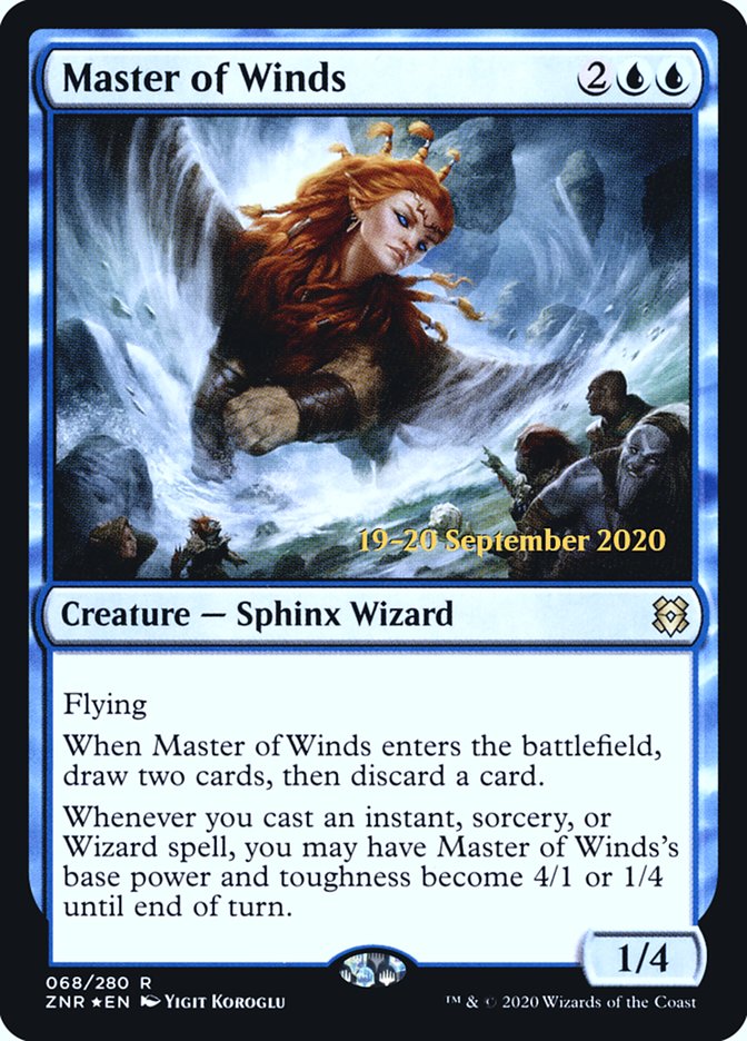 Master of Winds  [Zendikar Rising Prerelease Promos] | Exor Games New Glasgow