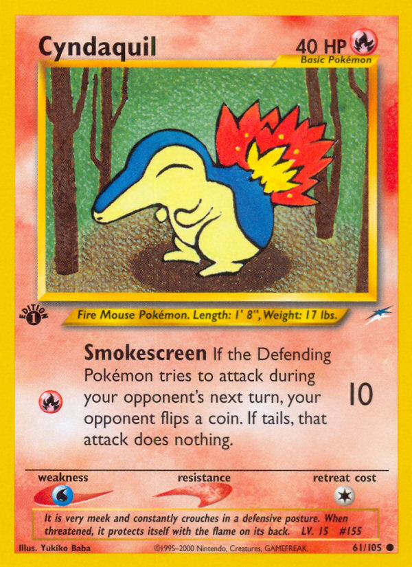 Cyndaquil (61/105) [Neo Destiny 1st Edition] | Exor Games New Glasgow