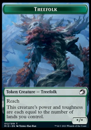 Treefolk Token [Innistrad: Midnight Hunt Tokens] | Exor Games New Glasgow