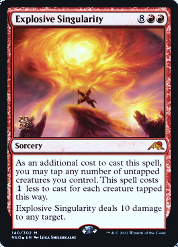 Explosive Singularity [Kamigawa: Neon Dynasty Prerelease Promos] | Exor Games New Glasgow