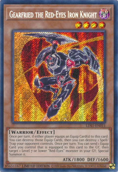 Gearfried the Red-Eyes Iron Knight [LDS1-EN011] Secret Rare | Exor Games New Glasgow