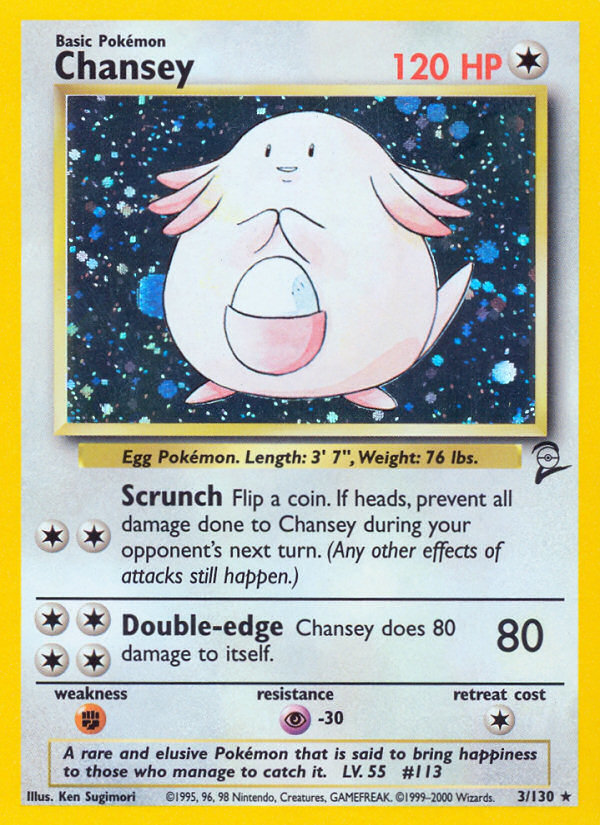 Chansey (3/130) [Base Set 2] | Exor Games New Glasgow