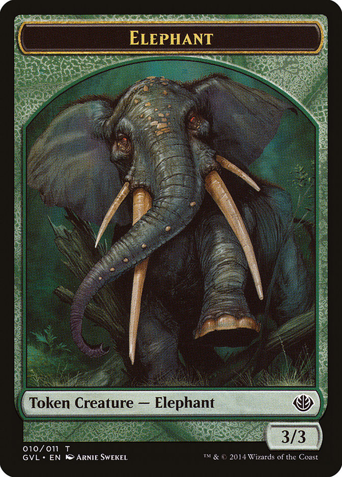 Elephant Token (Garruk vs. Liliana) [Duel Decks Anthology Tokens] | Exor Games New Glasgow