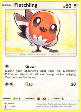 Fletchling (11/30) [Sun & Moon: Trainer Kit - Lycanroc] | Exor Games New Glasgow