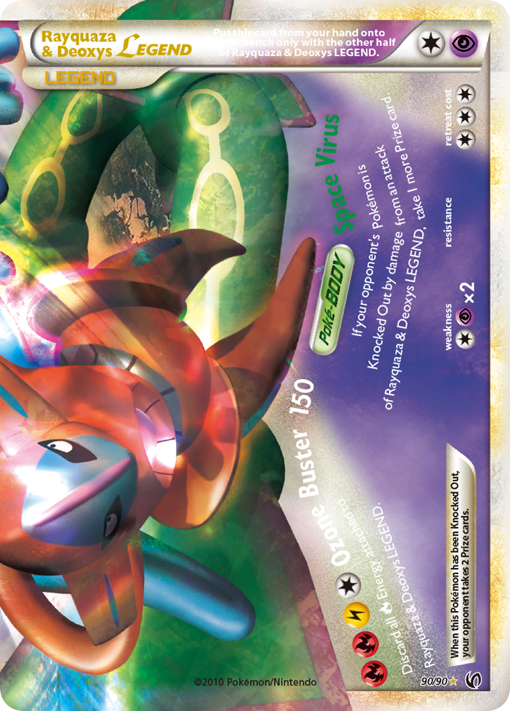 Rayquaza & Deoxys LEGEND (90/90) [HeartGold & SoulSilver: Undaunted] | Exor Games New Glasgow