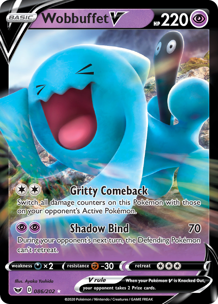 Wobbuffet V (086/202) [Sword & Shield: Base Set] | Exor Games New Glasgow