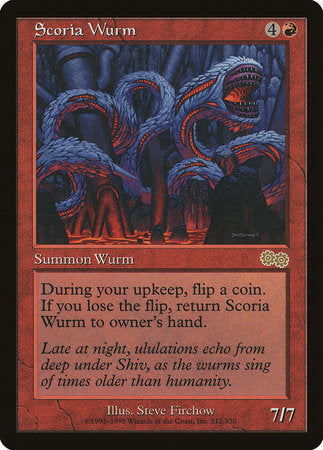 Scoria Wurm [Urza's Saga] | Exor Games New Glasgow