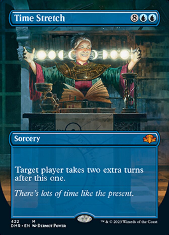 Time Stretch (Borderless Alternate Art) [Dominaria Remastered] | Exor Games New Glasgow