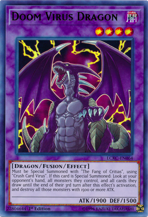 Doom Virus Dragon [LCKC-EN064] Ultra Rare | Exor Games New Glasgow