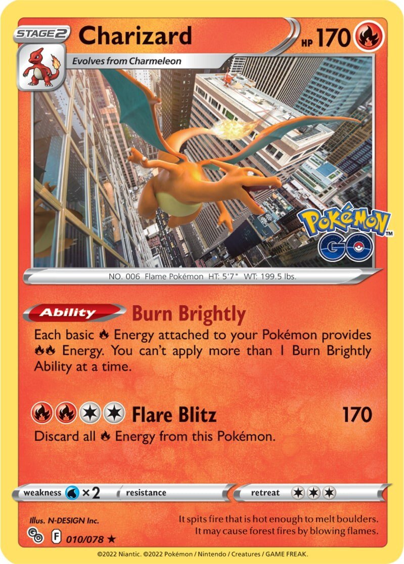 Charizard (010/078) [Pokémon GO] | Exor Games New Glasgow