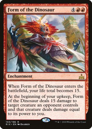 Form of the Dinosaur [Rivals of Ixalan] | Exor Games New Glasgow