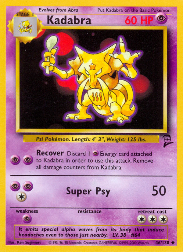 Kadabra (46/130) [Base Set 2] | Exor Games New Glasgow