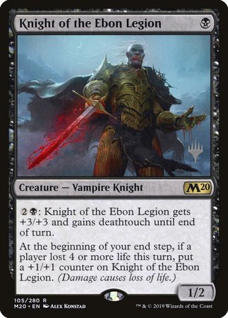 Knight of the Ebon Legion [Core Set 2020 Promos] | Exor Games New Glasgow