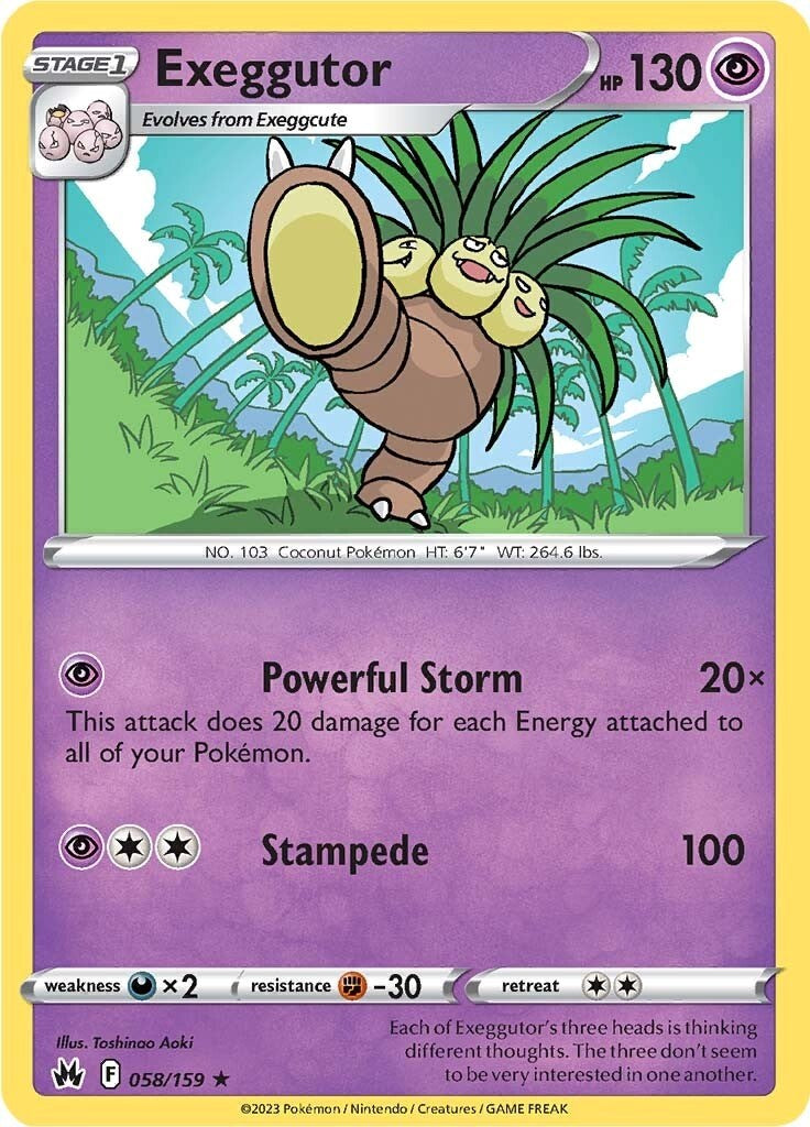 Exeggutor (058/159) [Sword & Shield: Crown Zenith] | Exor Games New Glasgow