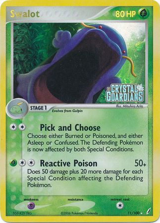 Swalot (11/100) (Stamped) [EX: Crystal Guardians] | Exor Games New Glasgow