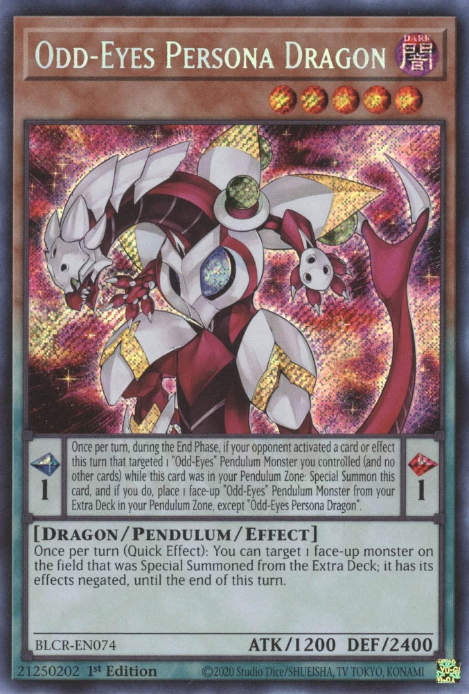 Odd-Eyes Persona Dragon [BLCR-EN074] Secret Rare | Exor Games New Glasgow