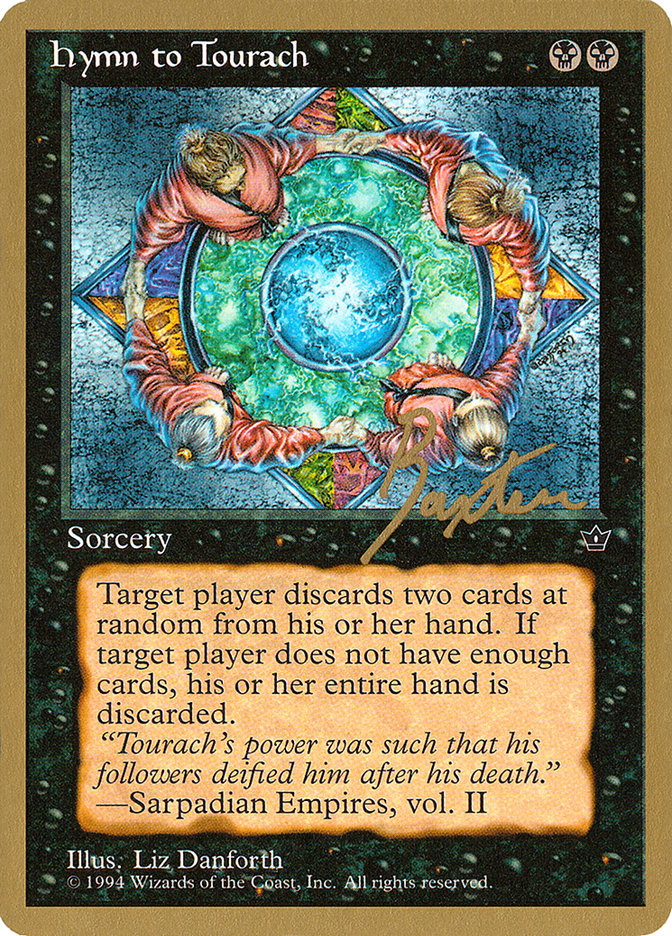 Hymn to Tourach (Circle) (George Baxter) [Pro Tour Collector Set] | Exor Games New Glasgow