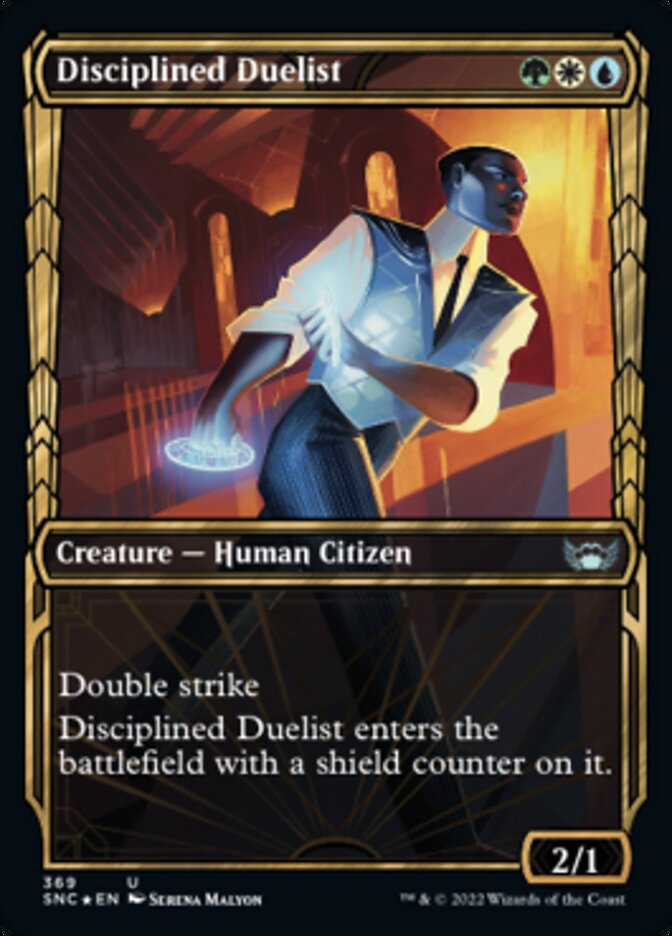 Disciplined Duelist (Showcase Golden Age Gilded Foil) [Streets of New Capenna] | Exor Games New Glasgow