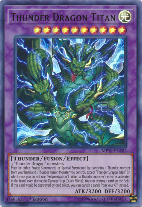 Thunder Dragon Titan [MP19-EN182] Ultra Rare | Exor Games New Glasgow