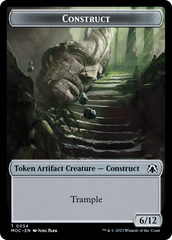 Phyrexian Golem // Construct Double-Sided Token [March of the Machine Commander Tokens] | Exor Games New Glasgow