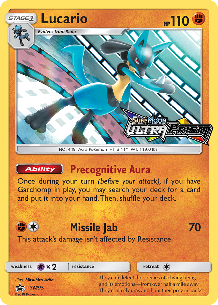 Lucario (SM95) (Prerelease Promo) [Sun & Moon: Black Star Promos] | Exor Games New Glasgow