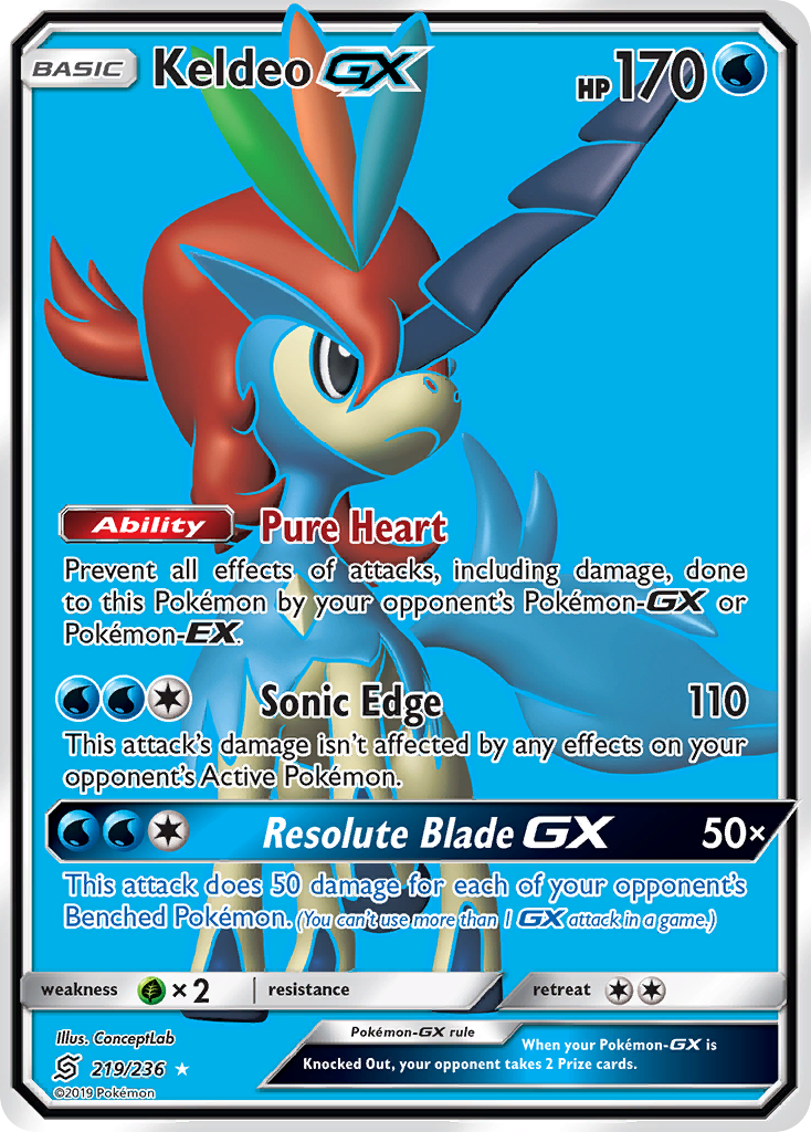 Keldeo GX (219/236) [Sun & Moon: Unified Minds] | Exor Games New Glasgow