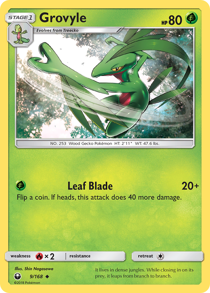 Grovyle (9/168) [Sun & Moon: Celestial Storm] | Exor Games New Glasgow