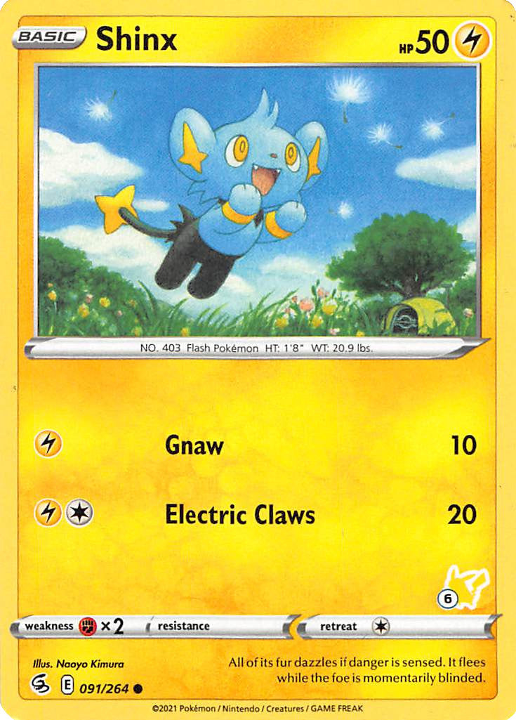 Shinx (091/264) (Pikachu Stamp #6) [Battle Academy 2022] | Exor Games New Glasgow