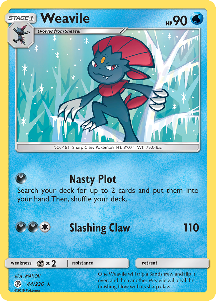 Weavile (44/236) [Sun & Moon: Cosmic Eclipse] | Exor Games New Glasgow