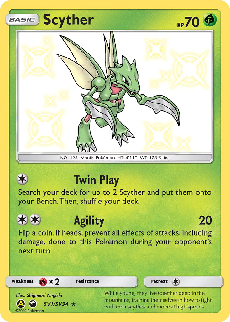 Scyther (SV1/SV94) [Sun & Moon: Hidden Fates - Shiny Vault] | Exor Games New Glasgow