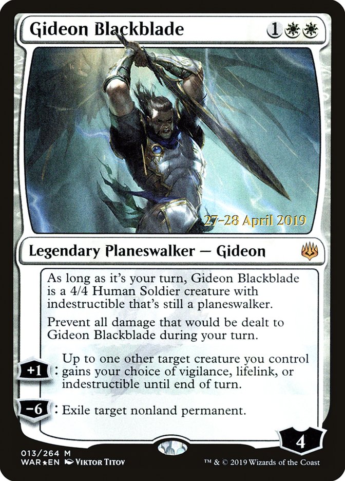 Gideon Blackblade  [War of the Spark Prerelease Promos] | Exor Games New Glasgow