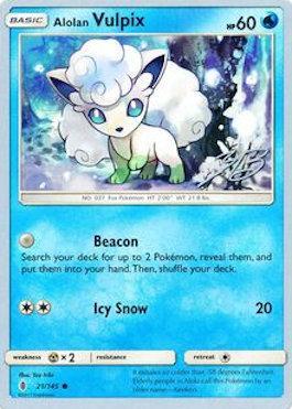 Alolan Vulpix (21/145) (Ice Path FTW - Zachary Bokhari) [World Championships 2017] | Exor Games New Glasgow