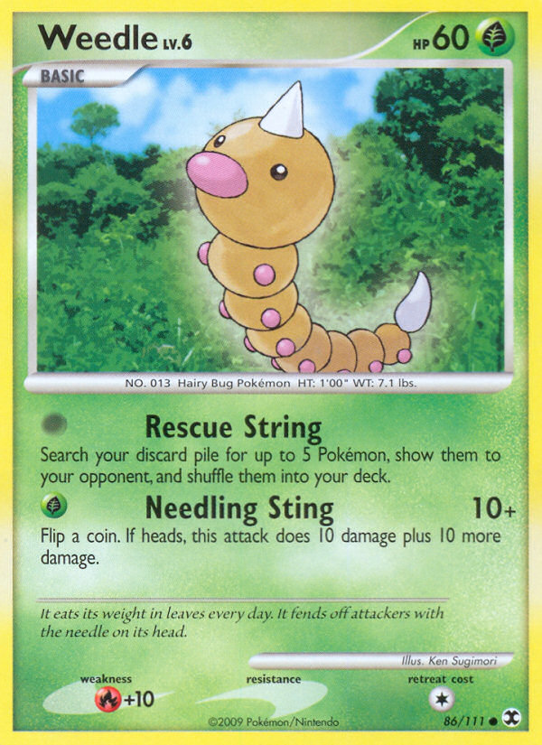 Weedle (86/111) [Platinum: Rising Rivals] | Exor Games New Glasgow