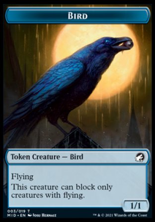 Bird Token [Innistrad: Midnight Hunt Tokens] | Exor Games New Glasgow