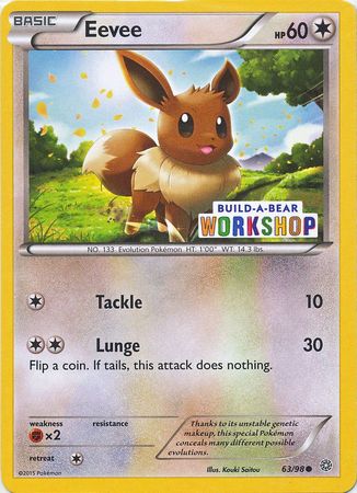 Eevee (63/98) (Build A Bear Workshop Exclusive) [XY: Ancient Origins] | Exor Games New Glasgow