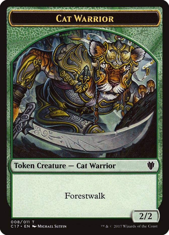 Cat Warrior Token [Commander 2017 Tokens] | Exor Games New Glasgow