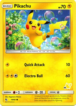 Pikachu (19/68) (Pikachu Stamp #55) [Battle Academy 2020] | Exor Games New Glasgow