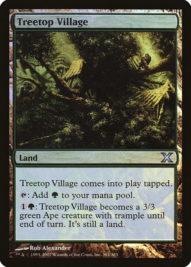 Treetop Village (Premium Foil) [Tenth Edition] | Exor Games New Glasgow