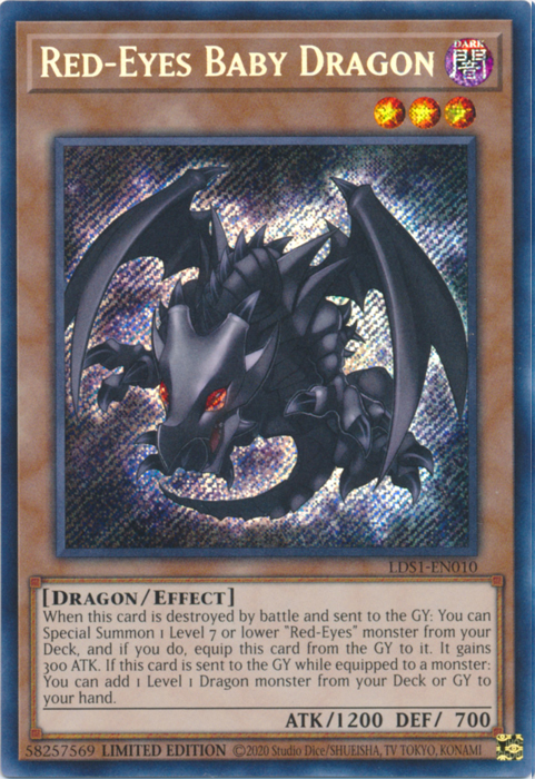 Red-Eyes Baby Dragon [LDS1-EN010] Secret Rare | Exor Games New Glasgow