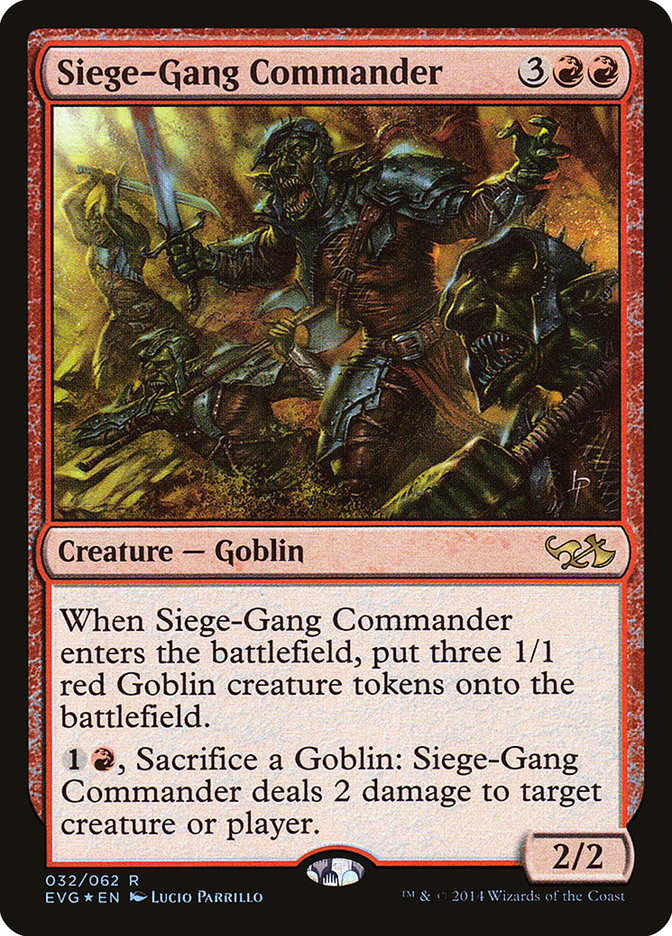 Siege-Gang Commander (Elves vs. Goblins) [Duel Decks Anthology] | Exor Games New Glasgow
