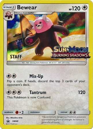 Bewear (SM49) (Staff Prerelease Promo) [Sun & Moon: Black Star Promos] | Exor Games New Glasgow